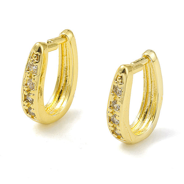 Placage de crémaillère pavé de laiton zircone cubique clipser sur des bélières