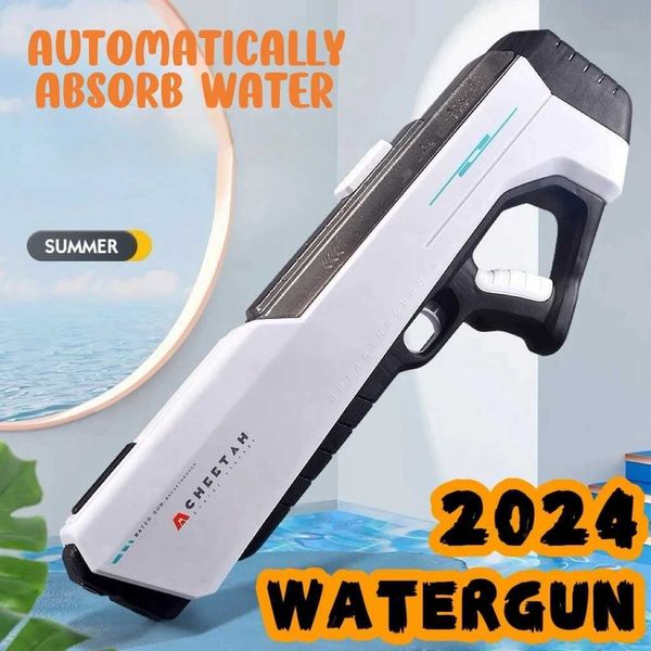 Kids Fully Electric Water Gun Toy High Pressure Water Gun Outdoor Pool Garden Fight Games Automatic Absorb Water Watergun Toys CL240816