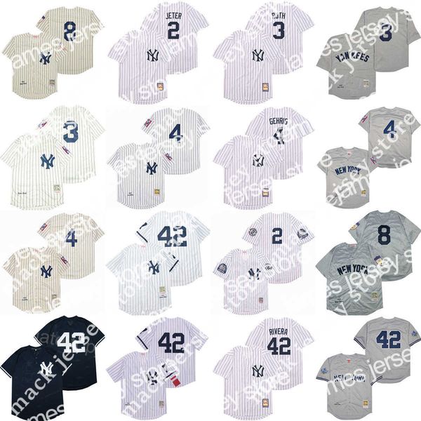 24 Retro 1995 1998 Vintage Baseball 42 Mariano Rivera Jersey 8 Yogi Berra 23 Don Mattingly 3 Babe Ruth 4 Lou Gehrig 2 Derek Jeter Stitched C