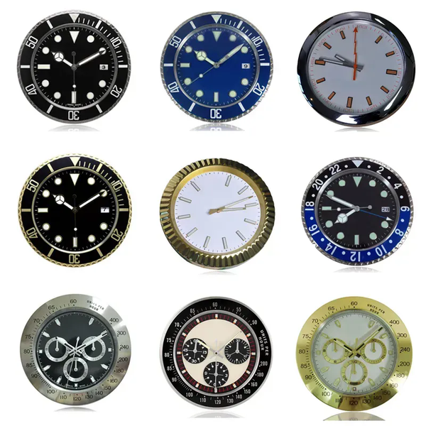 34cm Luxury Creative Wall Clock Modern Metal Design Art Wall Clock Home Large Digital Luminescent Bedroom Decoration Clock M250212