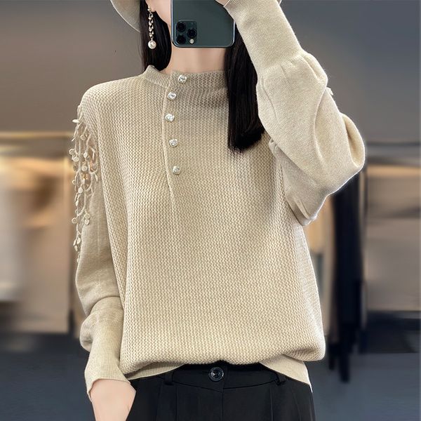 Women&#039;s Sweater&#039;s Refined Wool Clothing 2023 Spring and Autumn Product Knitted Pullover Top Fashion Korean Edition Mesh ONeck Shir