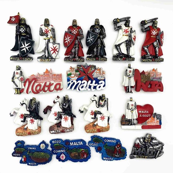 Fridge Magnets Europe Malta 3D Soldier Map Fridge Magnets Tourist Souvenirs Refrigerator magnet Decoration Articles Handicraft x0731