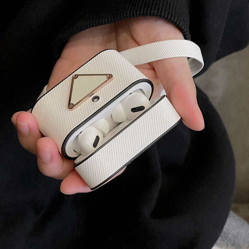 Luxury Leather Wristband Designer Earphone Accessories for Apple AirPods 1 2 3 Pro 2 TWS Earbuds Wireless Bluetooth Headphone PU Case Wrist Strap La