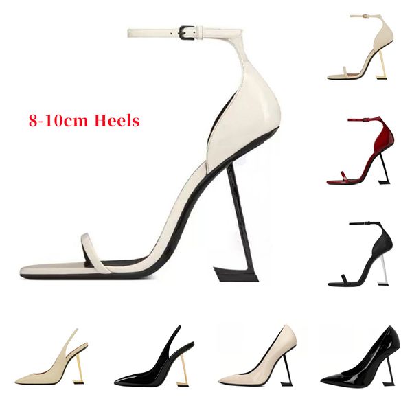 High Heels Women Luxe Designer Dress Shoes Patent Leather Gold Black Nuede Red Womens Lady Heeled Fashion Sandals Party Wedding Office Sanda