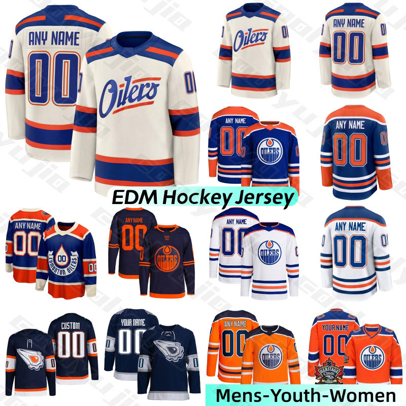 Edmonton #29 Draisaitl Oilers hockey Jersey #97 McDavidS LeonWayne #99 Gretzky jersey Kulak Evander Kane Fuhr Hyman Viktor Arvidsson Skinner Lazar 2