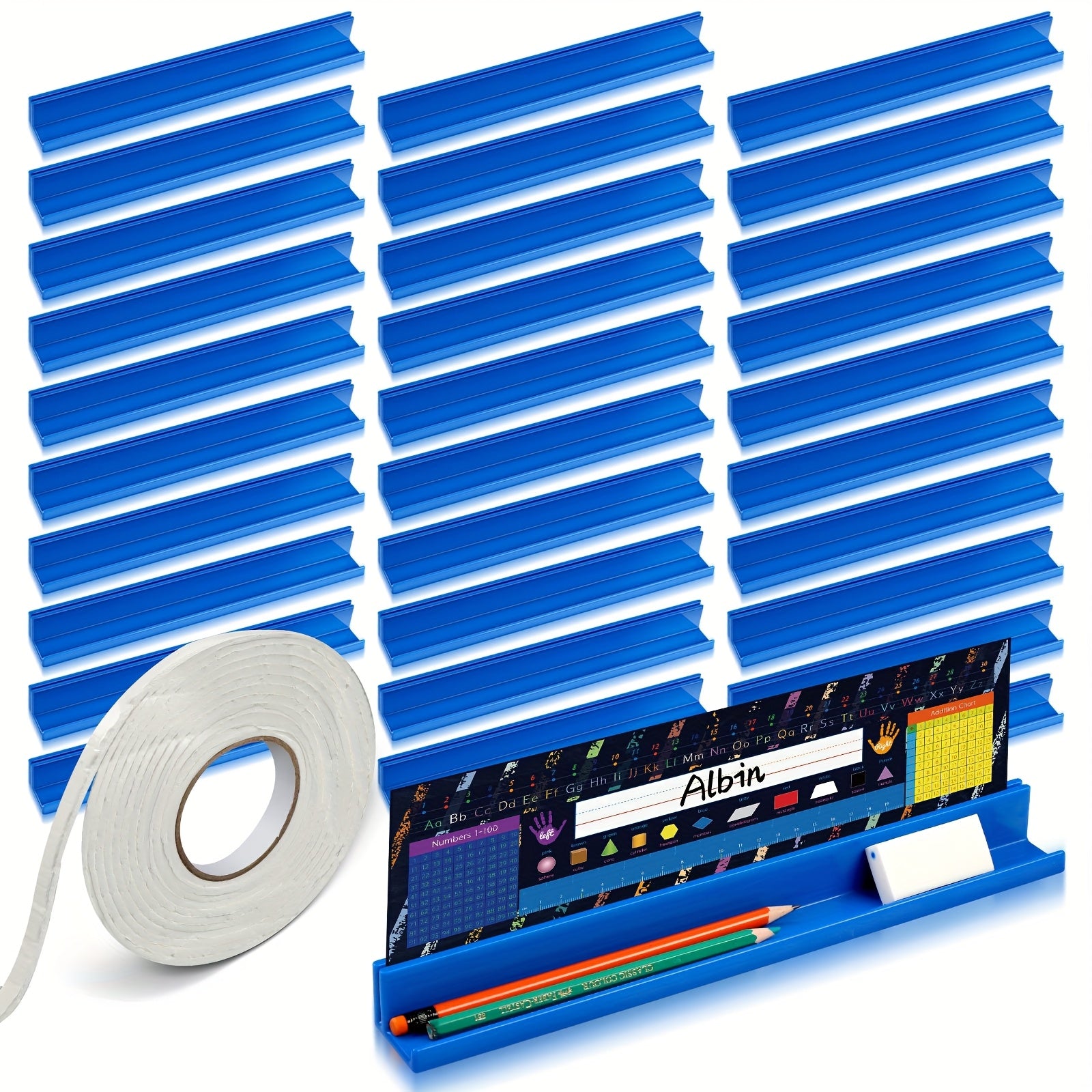 TEMU Perkoop 30pcs Classroom Desk Name Plates Holder Index Cards Storage Desk Accessories Desktop Helper Prop And Station Guard Panels Classroom Desk