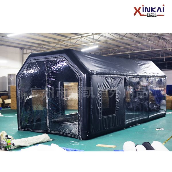 wholesale Durable 6M Black Inflatable Painting Tent Dustproof and Filtered Environment for Effective Spray Painting Activities