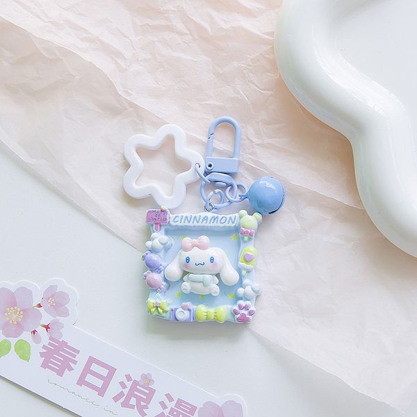 Cartoon Resin Kuromi Melody Photo Frame Keychain Phone Chain Acrylic DIY Pendant