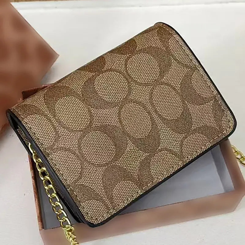 Wallet Designer Bag card holder Classic Monogram Short-Length Cowhide Purse High-Quality Women&#039;s Handbag Trifokd Wallet 10