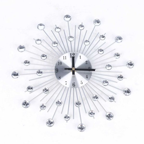 Modern circular wall clock used for living room decoration powered by solar shaped wall clock batteries W250107