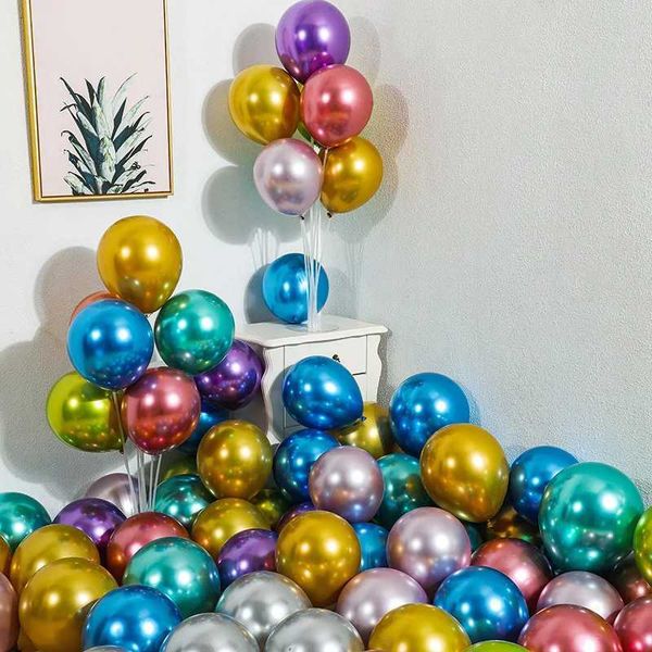 Wholesale 5-inch small metal balloons for decorating wedding birthday party scenes baby shower balls arch chrome balloons W250113