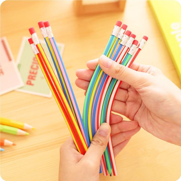 Colorful Soft Pencil Foldable Pencils Drawing Pencil With Eraser Students Art Painting HB Pen Student School Office Stationery Kids Gifts