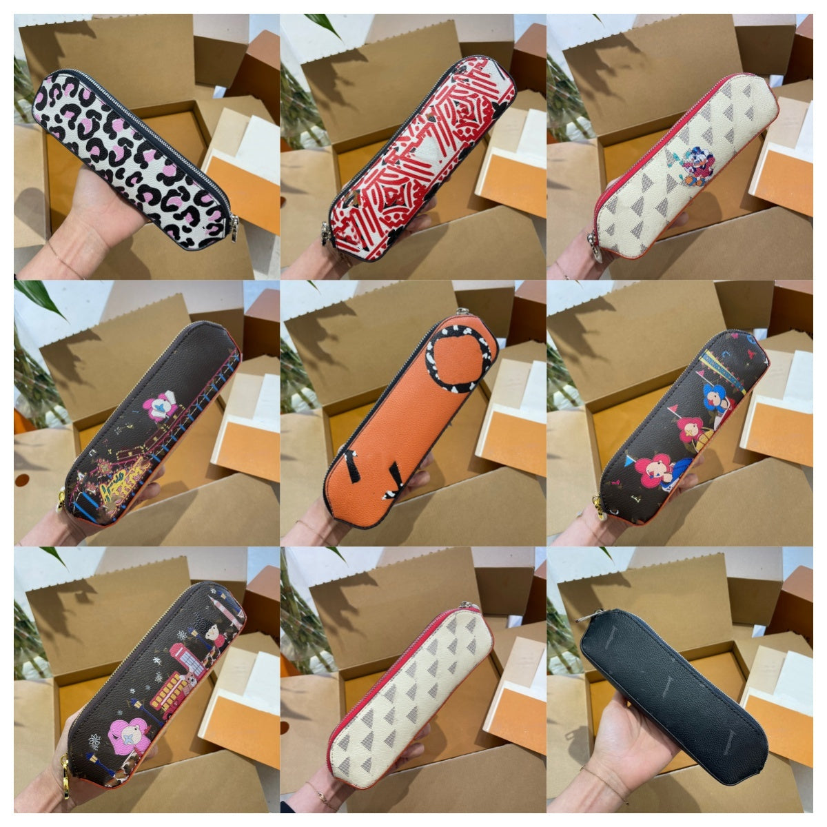 2024 new Pencil Pouch Luxurys Designers Wallets Zippy Coin Pencil pouch Purses Pencil Case for School Office Used Pencils Box bag Wallets