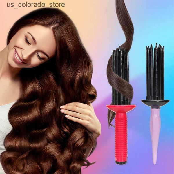 Electric Hair Brushes Air Volume Hair Fluffy Styling Curler Comb Hair Curler Comb Heatless Curling Roller Salon Hair Styling Tools L240910