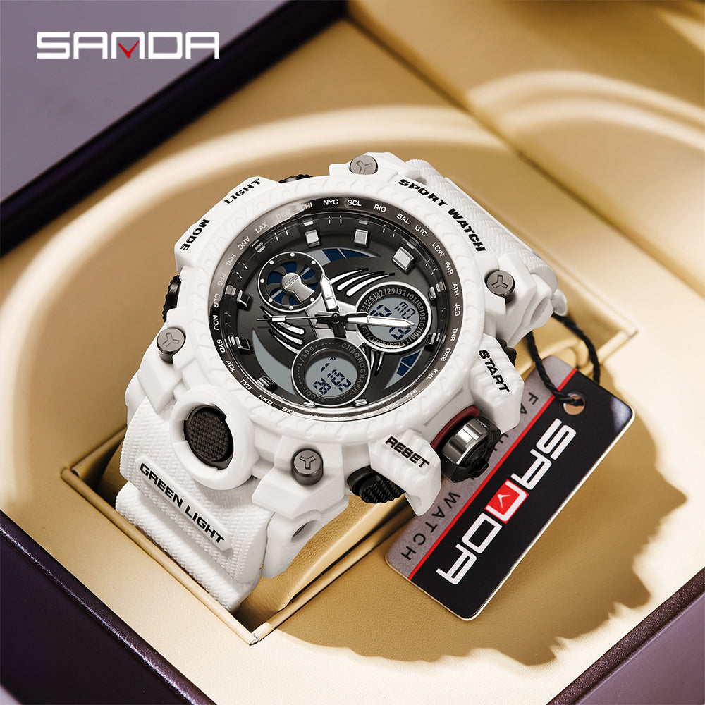 SANDA 3155 2025 G style new men&#039;s watch 50M waterproof and shock-absorbing sports military quartz watch men&#039;s digital watch clock 29