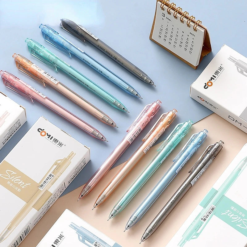 12pcs-box DM-921 Celebrity Silent Gel Pen 0.5mm Syringe Head Creative Simple Student Pens for Writing Stationery 240528