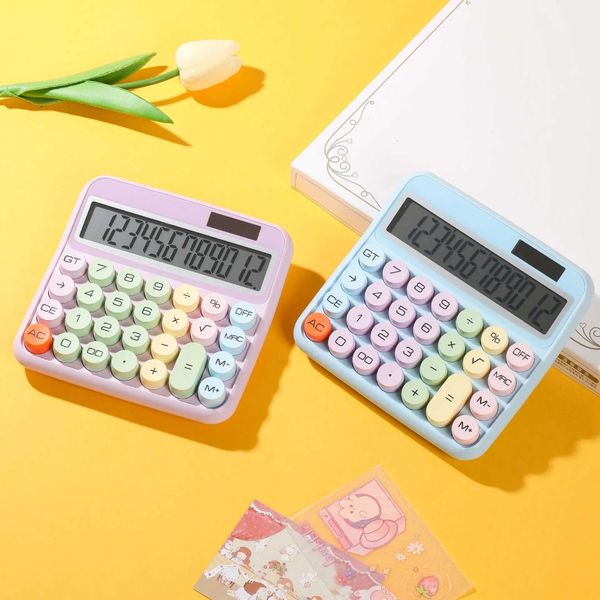 Ins Dopamine Candy Color Calculator Large Display Mechanical Click Keyboard Return School Supply Student-Financial Station M240831