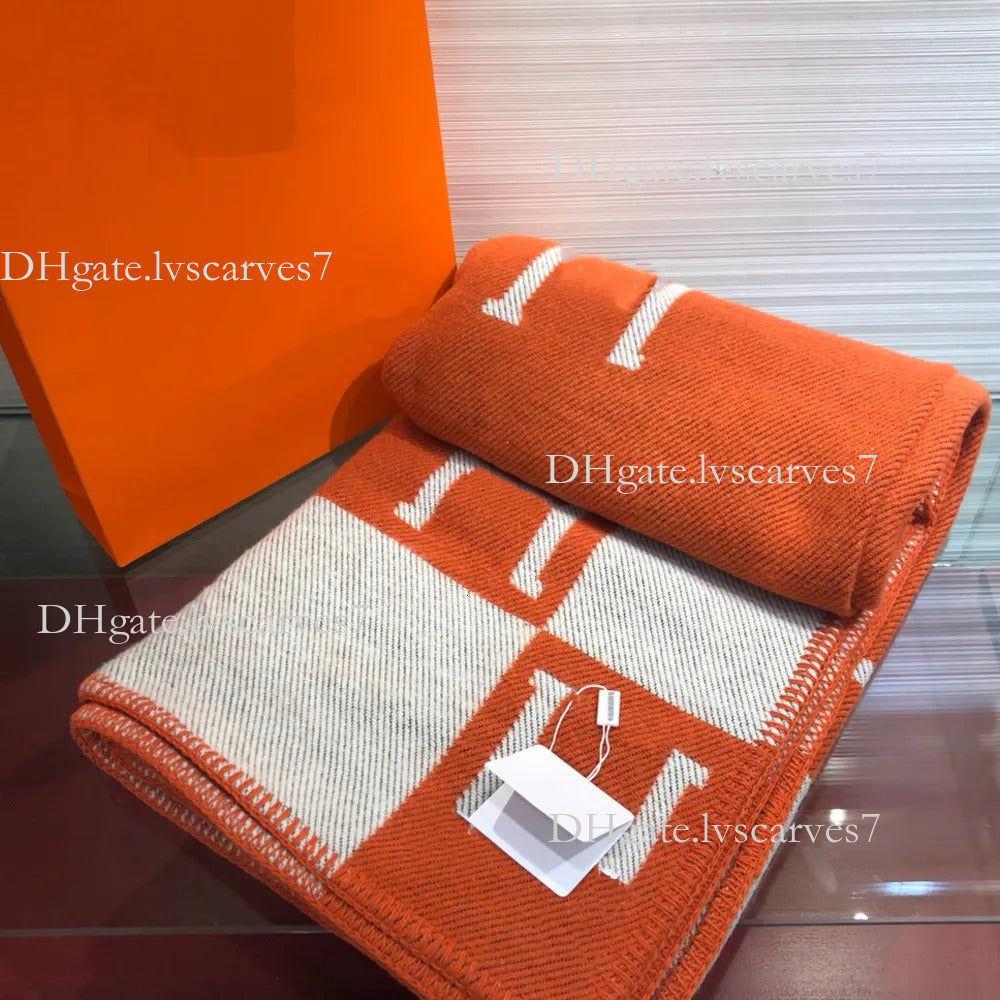 Top Letter Cashmere Designer Soft Scarf Shawl Portable Warm Plaid Sofa Bed Wool Knit Blanket 140-170Cmuu Soft Touch Warm Wraps With Tags Autumn Wint