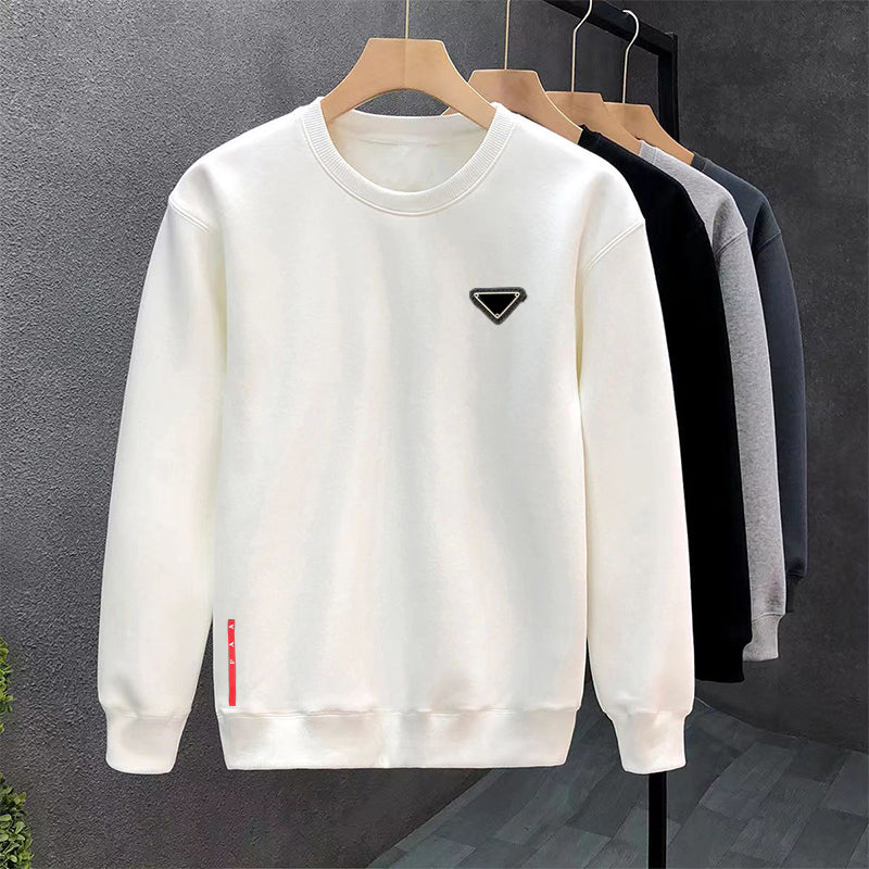 Men&#039;s Hoodies & Sweatshirts Business Casual Collar Solid Color Designer Sweater Men Winter Warm Double Label 45-95Kg