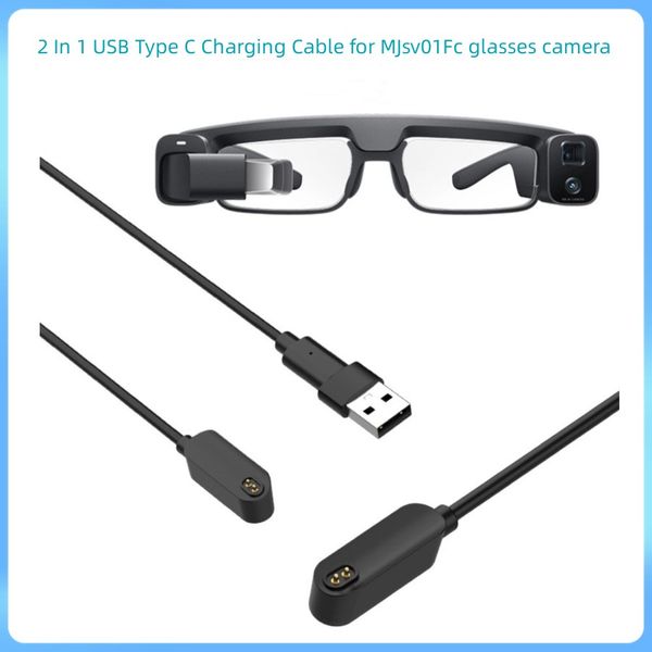 2 In 1 USB Type C Charging Cable Mini MJsv01Fc power cord for Smart Glasses Camera