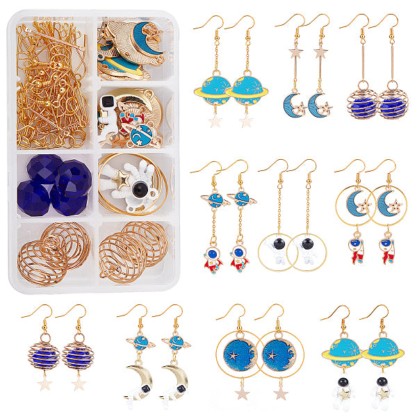 Kit de fabrication de boucles d'oreilles pendantes spatiales DIY
