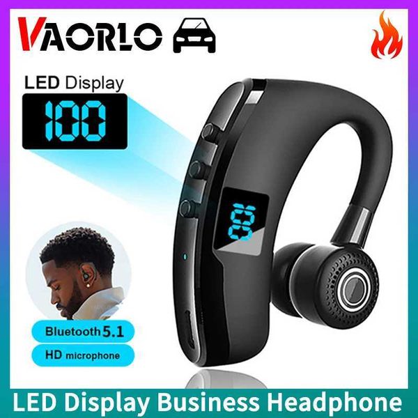 Cell Phone Earphones V9S V9 Business Bluetooth earphones with LED display 270 rotation microphone sports waterproof ENC wireless earphones H
