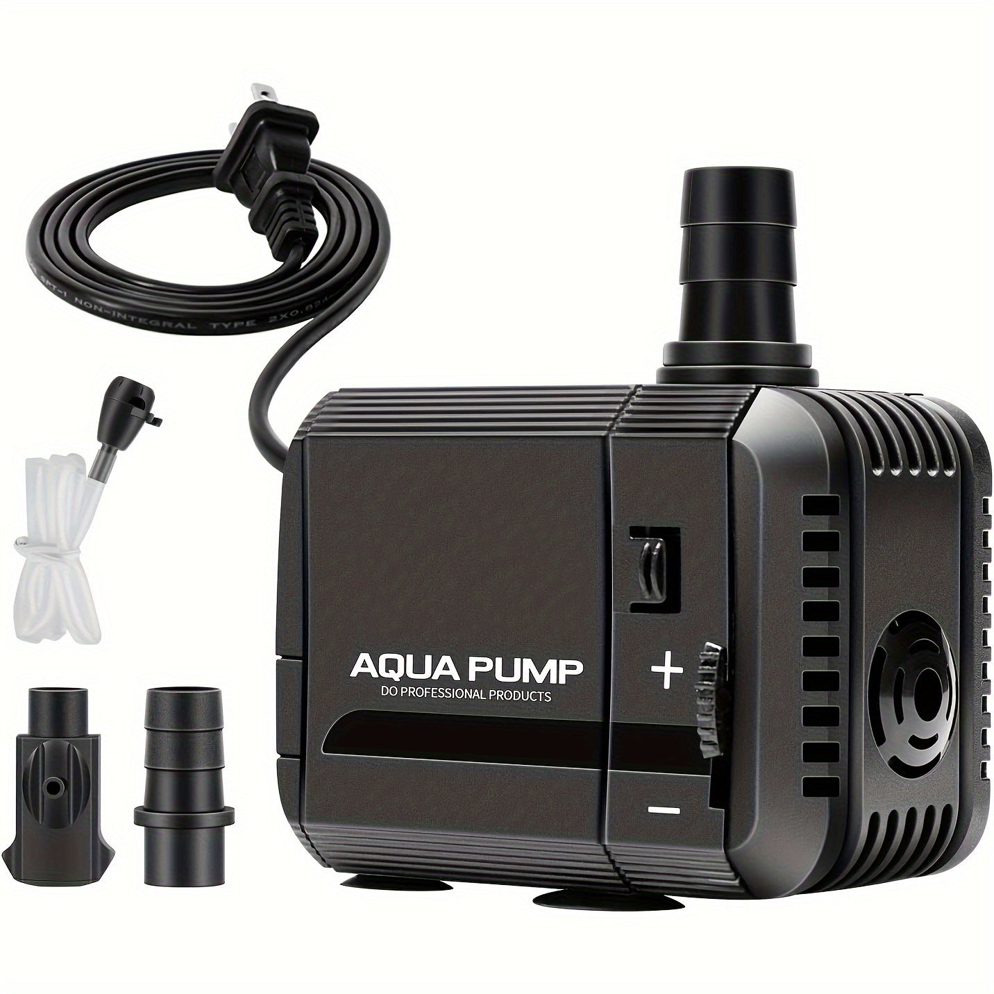 TEMU 210gph Submersible Pump (800l-h, 8w), Water Pump With 3.3ft , Fountain Pump With 5ft Power Cord, 2 Nozzles For Fish Tank, Pond, Aquarium, ,