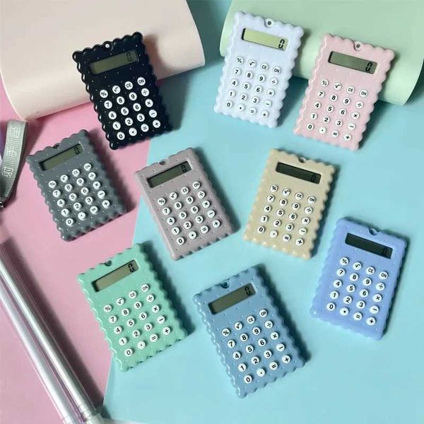 Kawaii Cookie Shape Calculator Portable Calculator Student Mini Pocket Exam Calculator 8-digit Calculator School Office Supplies M240831