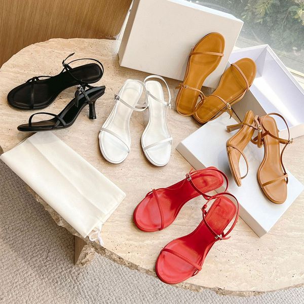 Top quality minimalism buckle ankle strap Stiletto heel sandal Kitten heels Dress shoes open toes Dress shoes Luxury designer Shoes Office s