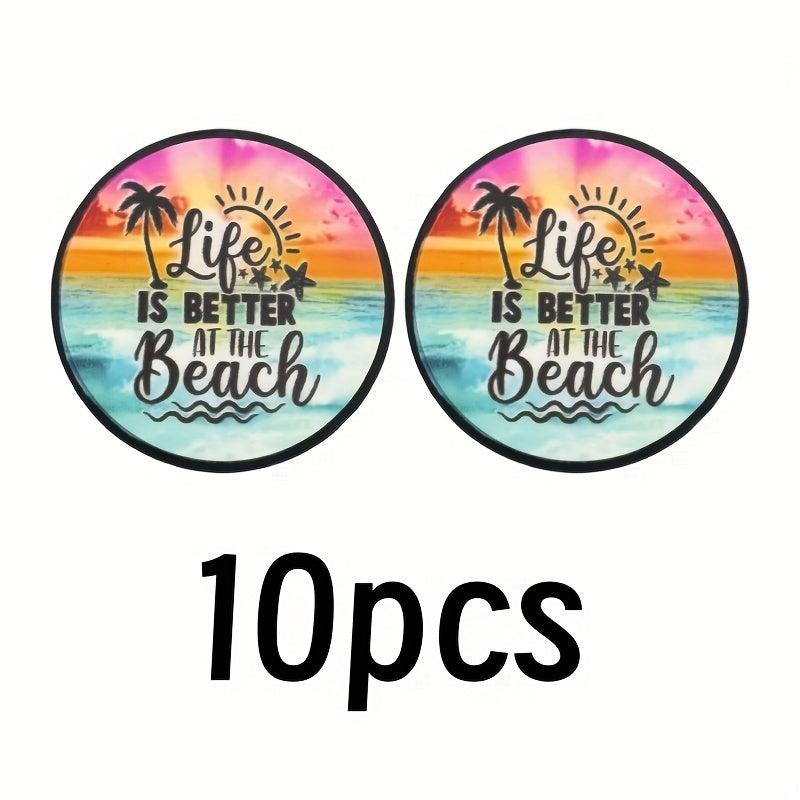 TEMU 10pcs Of The Silicone Beads " " Focus Beads Are Making Decorative Beads With Bead Pens, Silicone Focus Beads, Diy Keychains, Bracelets,