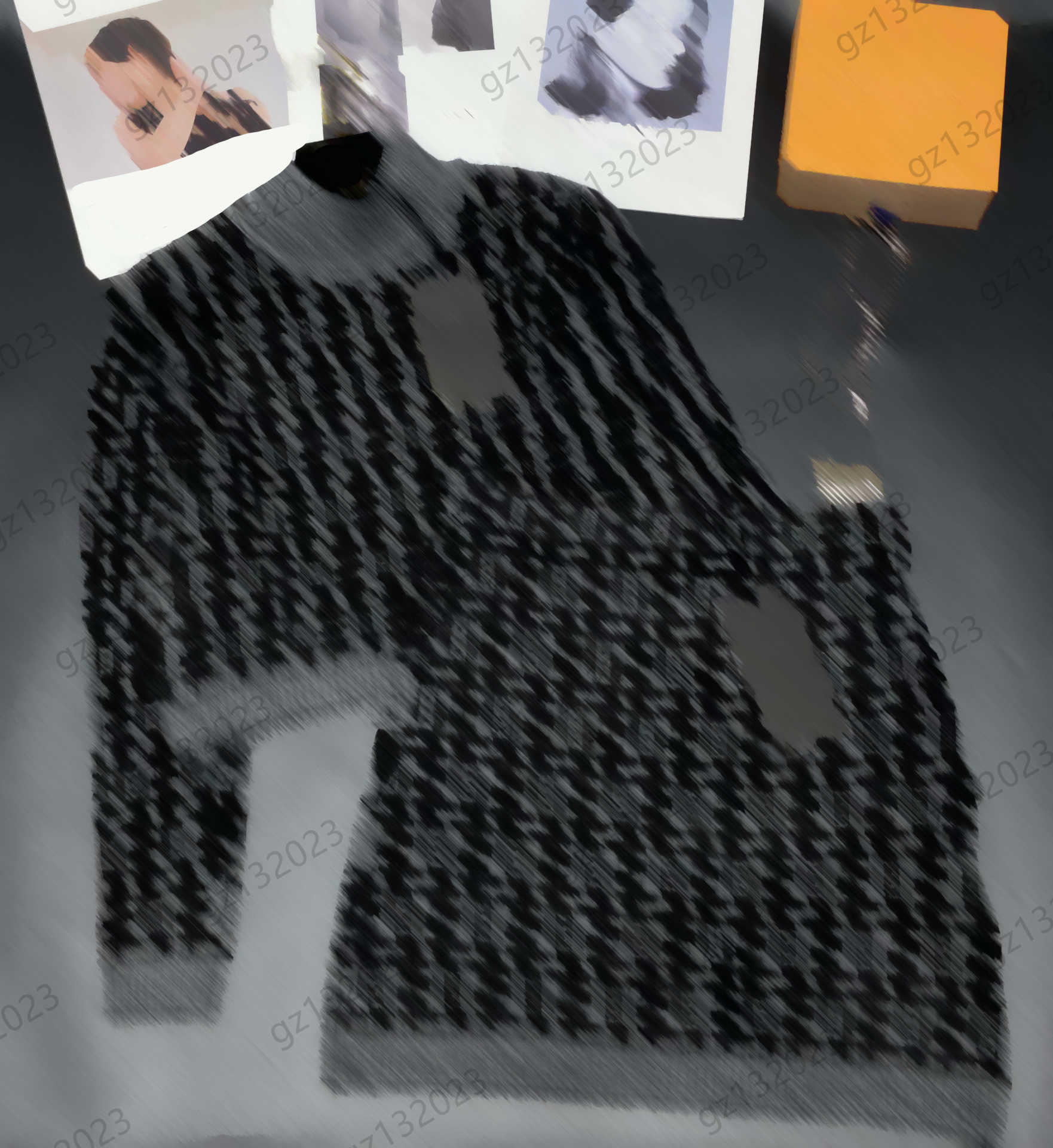 Womens Two Piece Dresses Classic Double F Jacquard Contrast Color Round Neck Long Sleeves Knitting Tops Match High Waist Slim Skirt Luxury Designer