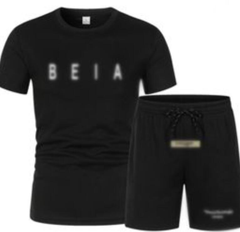 Luxury Mens Tracksuit New Summer Designer Clothes Men Two Pieces Men Print Short Sleeve Sets T-shirt+shorts Fitness Sportswear