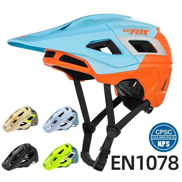 Cycling Helmets BATFOX 2024 New Helmet Cycling Mens Bicycle Helmet MTB casco bicicleta Mountain bike casco ciclismo Cycling Helmets z241216