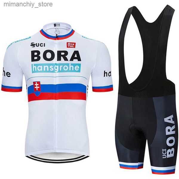 Cycling Jersey Sets Mens bicycle suit clothing UCI BORA shorts summer 2023 Mtb sportswear bib uniform mens team Q240612