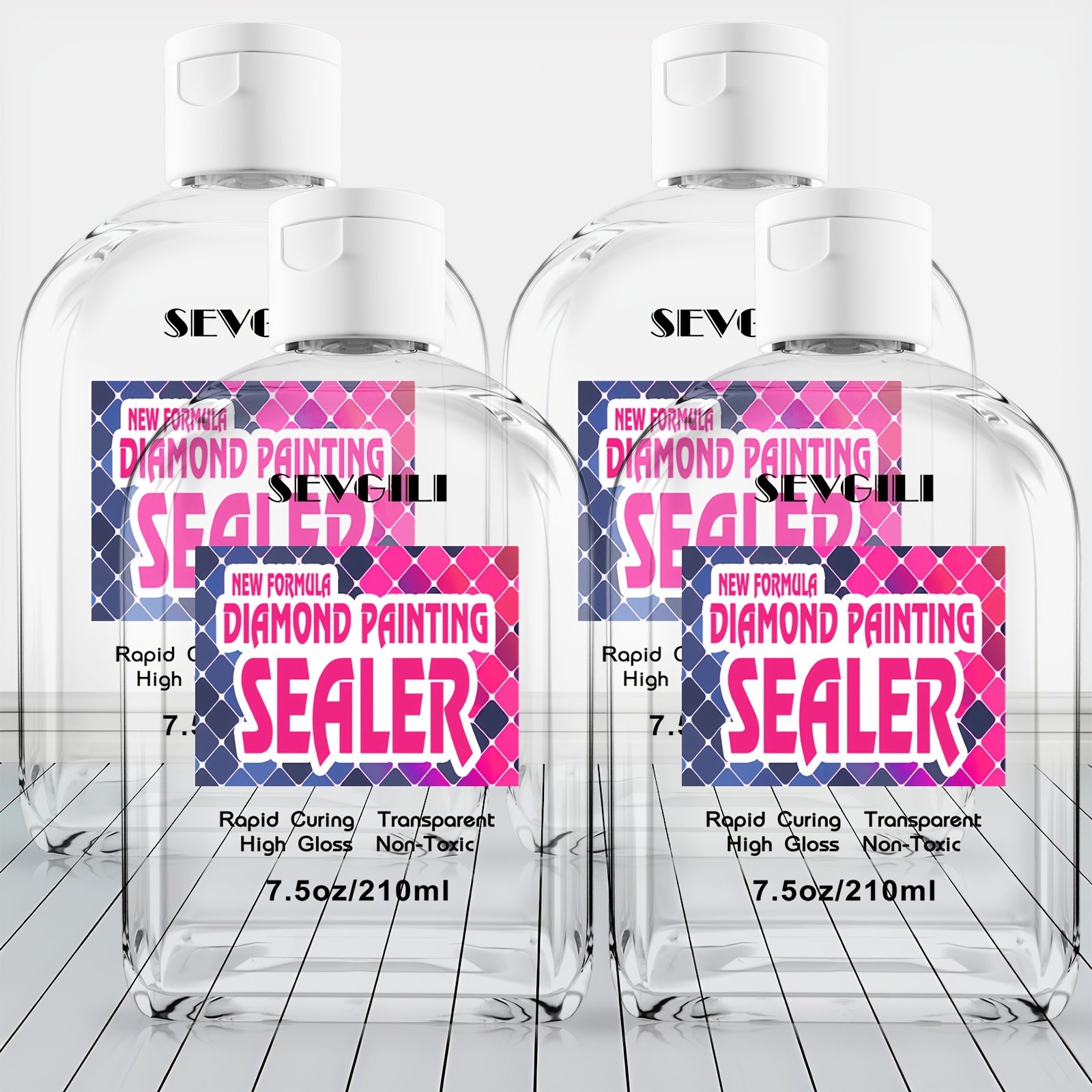 TEMU Sealer 30 Oz Kit, With A Brush, Used For Diamond Painting, New Year Decoration Painting, Puzzle Surface Protection And Reinforcement, Painting