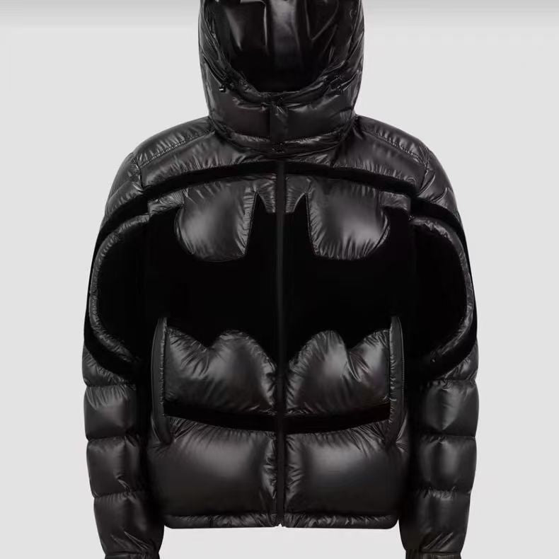 Designer Down Jackets Mens Outerwear Coats Down Parkas Fashion Winter Clothing Down Coat Bat Velvet Pattern Badge Splicing Warm Thickened