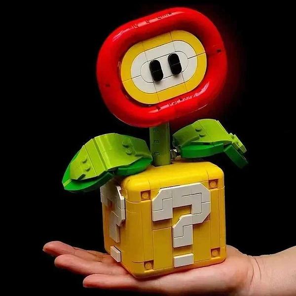 Super Tree Chper Flower Bouquet Perpetual He Decoration Plant Potted Model Building Block Bricks Gift Kid Set Z241209