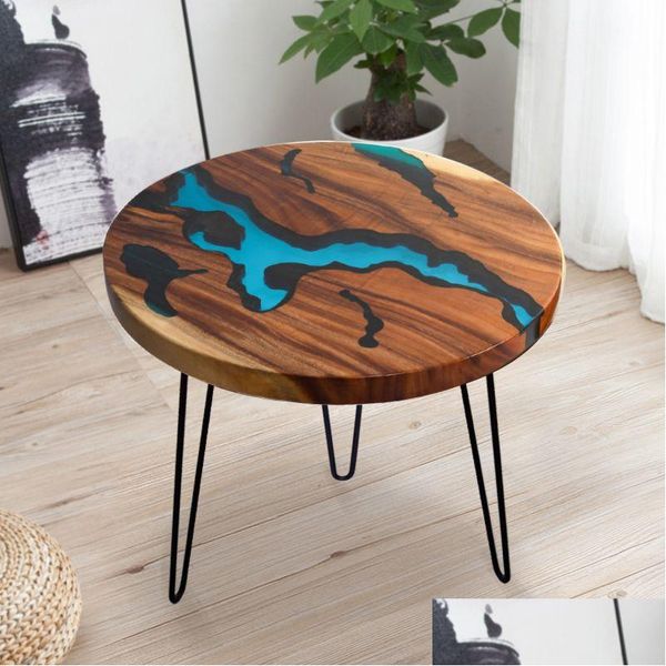 Room Living Furniture Elegant Hairpin Table Legs Nordic Style River Base Coffee Dining Wood Resin Epoxy Drop Delivery Home Garden Dhxuf