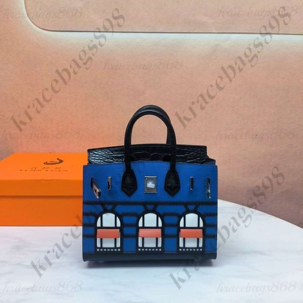 Designer tote bags Luxury fashion Shoulder bags YiJINYUAN Wax Wrapping Thread 20cm Silver Buckle Black Night Small House Genuine Leather Wom