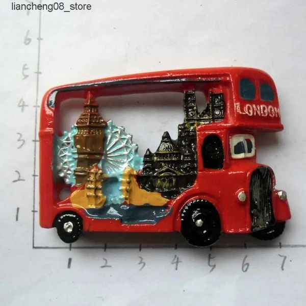 Fridge Magnets New Arrival British London Bus 3D Fridge Magnets Tourism Souvenirs Refrigerator Magnetic StickersL240910