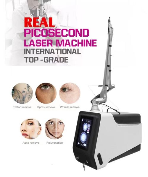 Professional Q Switch Nd Yag laser Tattoo Removal Machine 755nm Carbon peeling Black face doll Pico Laser Pigmentation removal Beauty Equipm