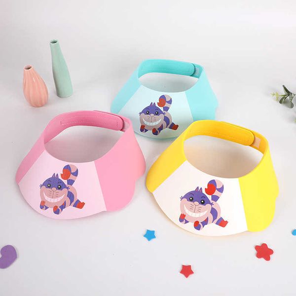 Shower Caps Order baby adjustable shampoo cap baby ear protection shampoo baby shower cap sun visor cap H240826