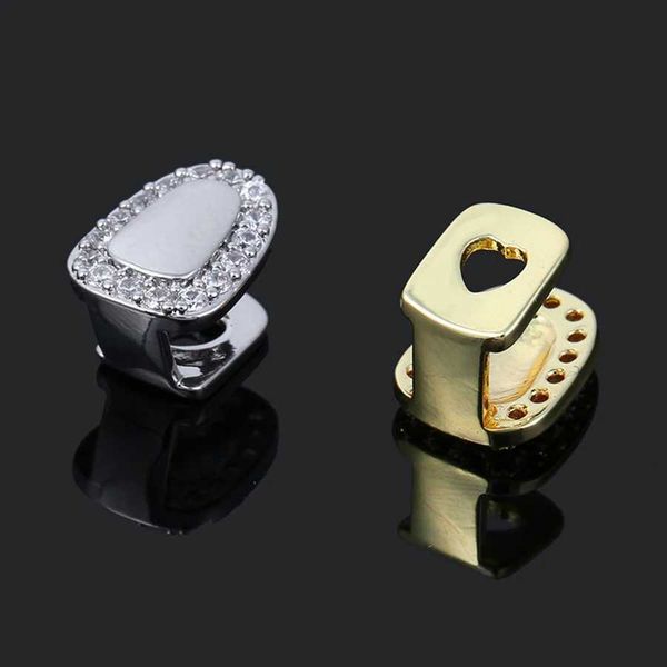 Hip Hop Teeth Grillz Fashion Rhinestones Gold Silver Color Removable Grills Dental Mouth Punk Teeth Caps Party JewelryXJ250114