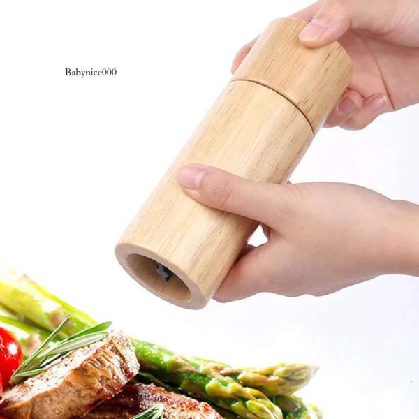 Salt And Wooden Pepper Grinder Set Manual For Seasoning Cooking Serving Dining Gift Mom