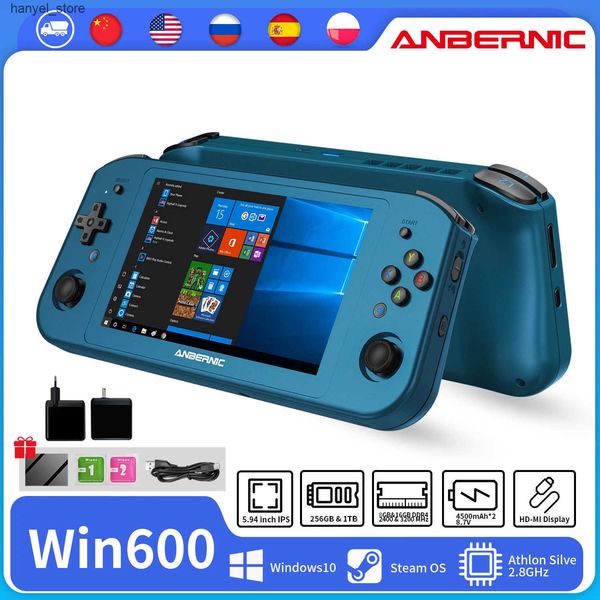 Portable Game Players ANBERNIC Win600 PC Gaming Handheld AMD 3020e-3050e 5.94-inch I Screen Office Video Game Console Windows 10 WiFi 5 Pock