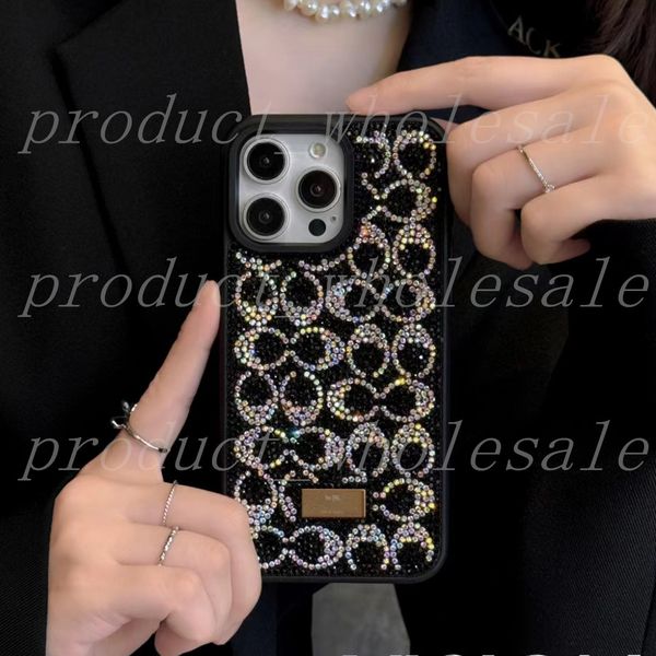 Bling Luxury Glitter Phone Cases For Iphone 13 14 15 16 Pro Max Fashion Designer Plating Rhinestone Diamond Women Soft Silicone Protective B