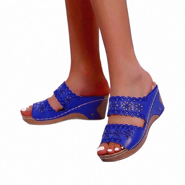 women Shoes Sandals Peep Toe Ladies Shoes Comfortable Sandals Ladies Fish Mouth Wedge Shoes Casual Sandalias Mujer b6ZL#