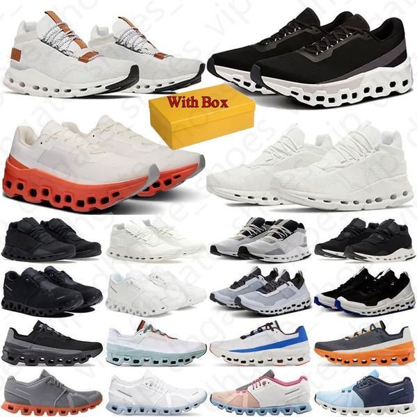 Com box Luxo OnCloudd Shoes para homens Mulheres Mesh tênis respiráveis Triplos pretos brancos vermelhos rosa cinza azul esportista esport
