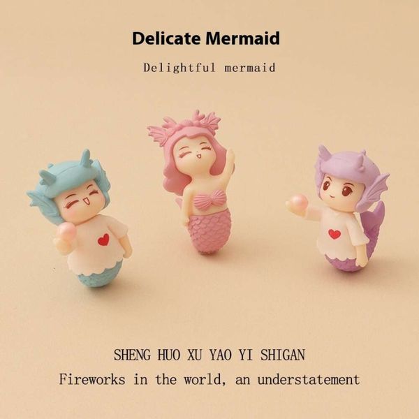 Creative Mini Mermaid Design Succulent Pottery Kit - Perfect for Indoor Fish Tank Scenic Enhancement & Home Decor