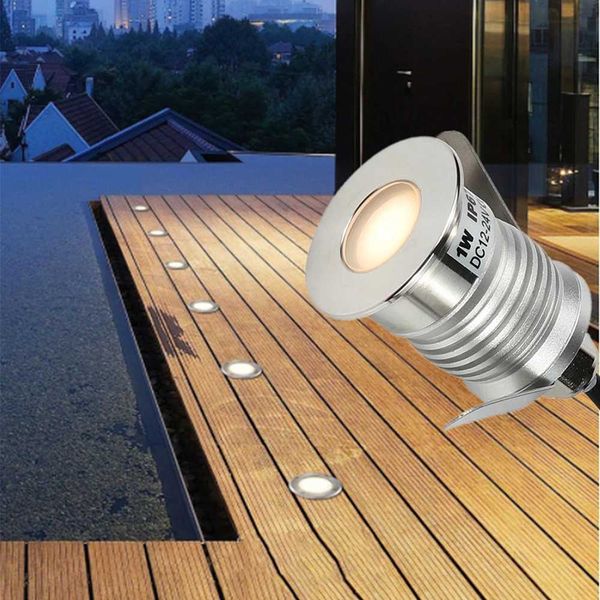 1W Outdoor Recessed Led Spotlight IP67 Waterproof Path Ground Spot Light Garden Underground Lamp Yard Buried Floor Light 12V 24V CL240813